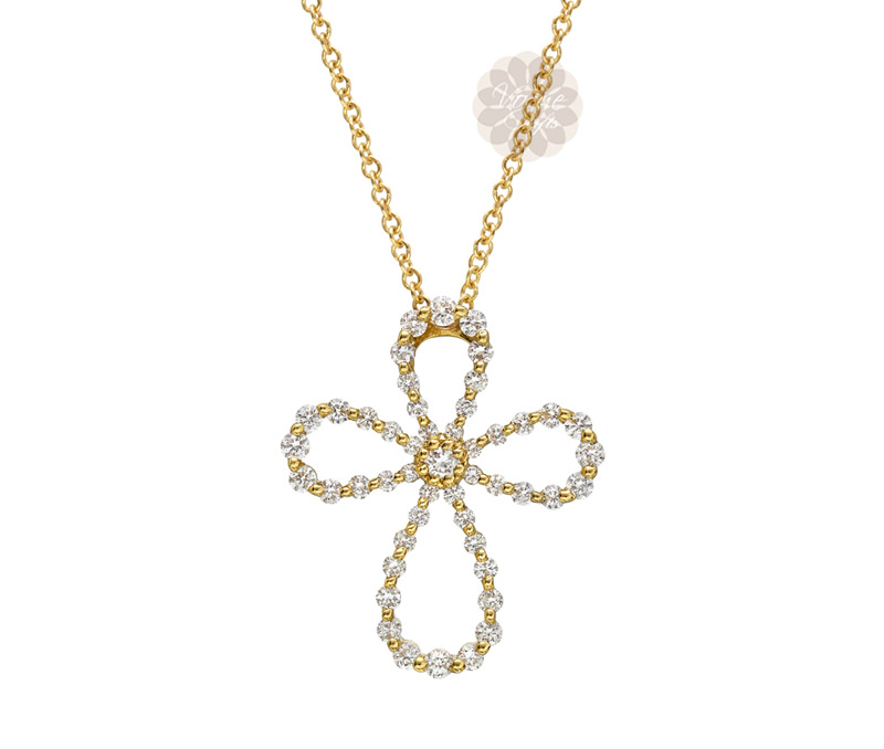 Vogue Crafts & Designs Pvt. Ltd. manufactures Diamond Flower Pendant at wholesale price.